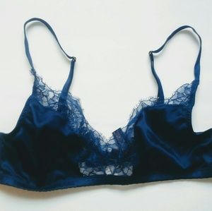 Victoria's Secret satin and lace bralette size L
